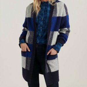 Lucky Brand longline checkered cardigan
